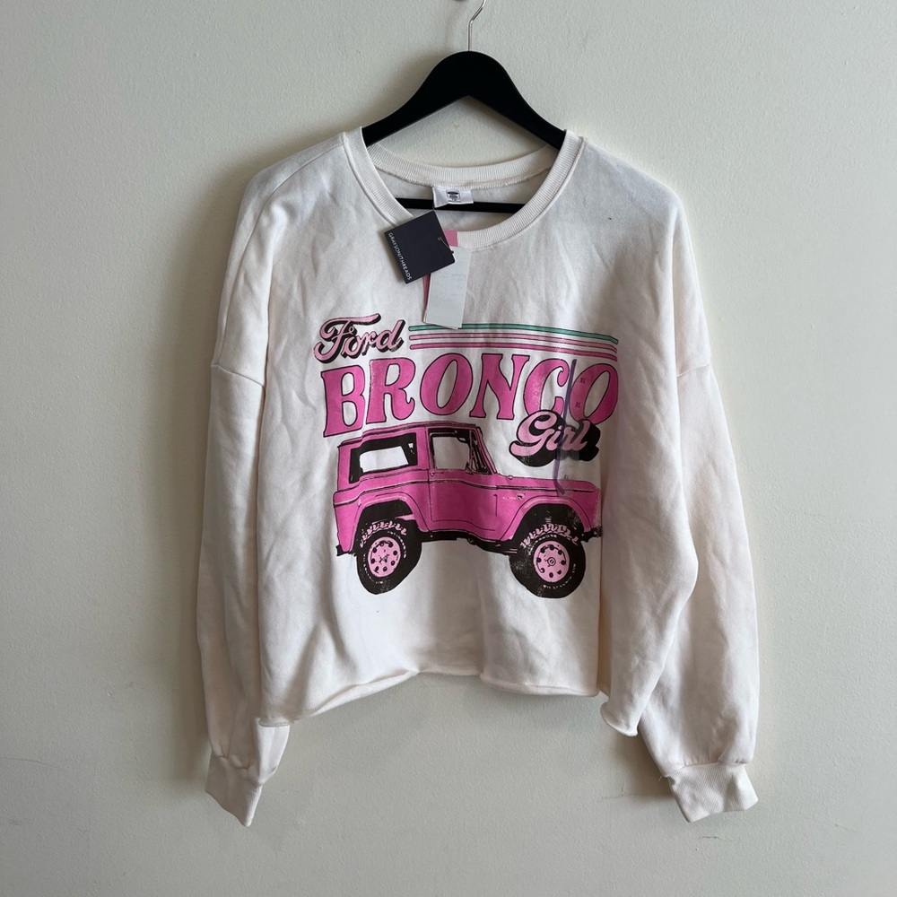 Grayson Threads Ford Bronco Girl Graphic Sweatshirt White Size 1X NWT - Picture 5 of 7